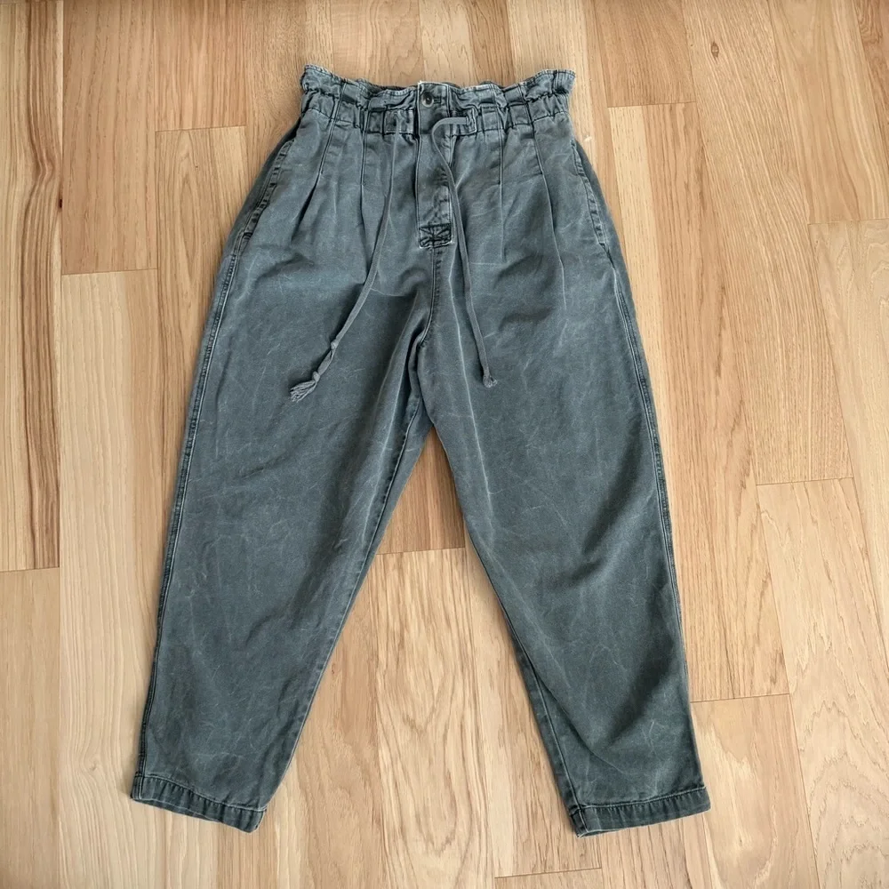 Free People Boho Margate Trouser Paperbag Tie Waist Pants Size M - Picture 7 of 13
